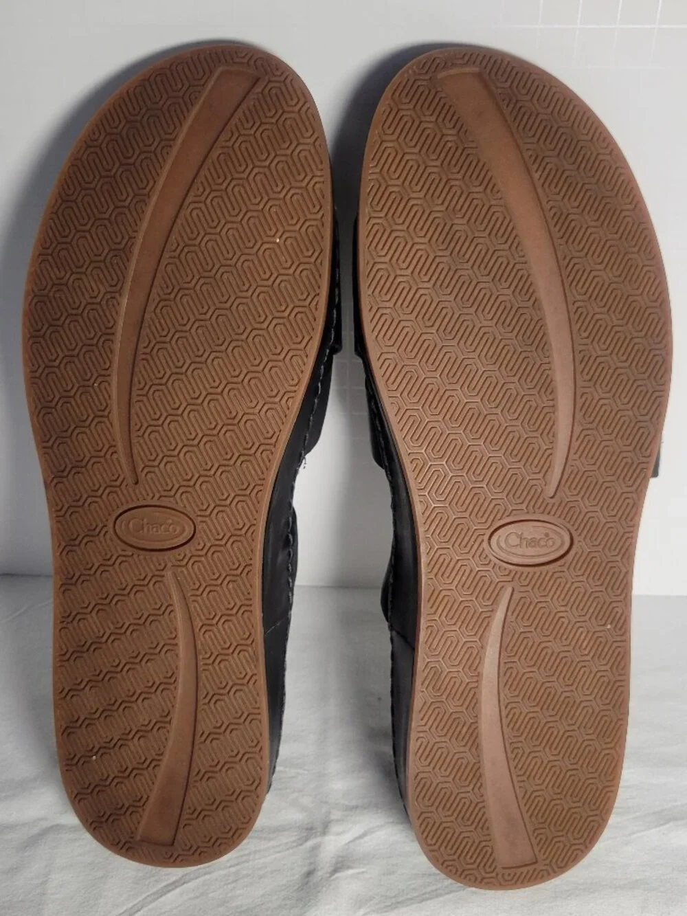 Chaco Wayfarer Black Leather Slide Sandals Women's 11 EU 42